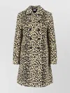 Aspesi Animal Print Double Breasted Jacket With Pockets In Brown