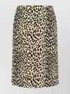 Aspesi Animal Print High-waisted Knee Length Midi Skirt In Multi