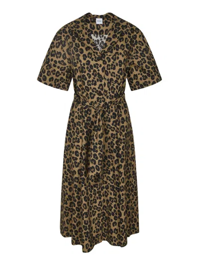 Aspesi Animal Print Long Dress In Animalier
