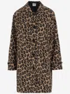 Aspesi Leopard-print Single-breasted Coat In Spotted