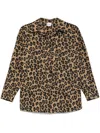 Aspesi Animal-print Shirt In 褐色