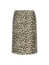 Aspesi Animal Print High-waisted Knee Length Midi Skirt In Multi