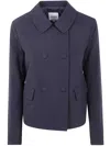 Aspesi Aranciata Double Breasted Jacket In Blue