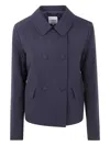 Aspesi Aranciata Double Breasted Jacket In Blue