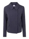 Aspesi Aranciata Double Breasted Jacket In Blue