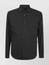 Aspesi Long Sleeve Snap Button Shirt In Black