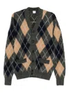 Aspesi Argyle-pattern Cardigan In Black
