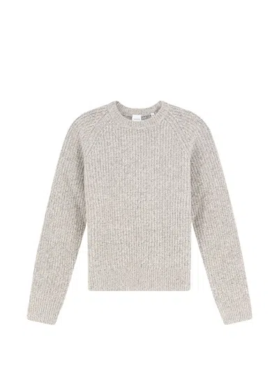 Aspesi Ribbed-knit Raglan-sleeve Jumper In Neutral