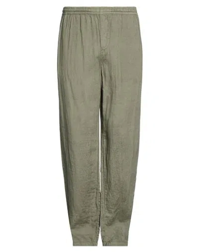 Aspesi Ata Man Pants Military Green Size Xl Linen In Gray