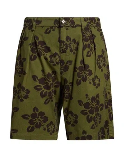 Aspesi Ata Man Shorts & Bermuda Shorts Military Green Size 34 Cotton