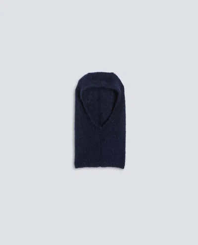 Aspesi Balaclava In Maglia Di Mohair E Lana - Blu