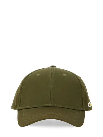 Aspesi Baseball Hat With Logo In Military Green