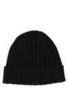 Aspesi Ribbed Chunky Knit Beanie In Black