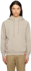 Aspesi Pull-string Hooded Sweater In 85030 - Beige / Beig