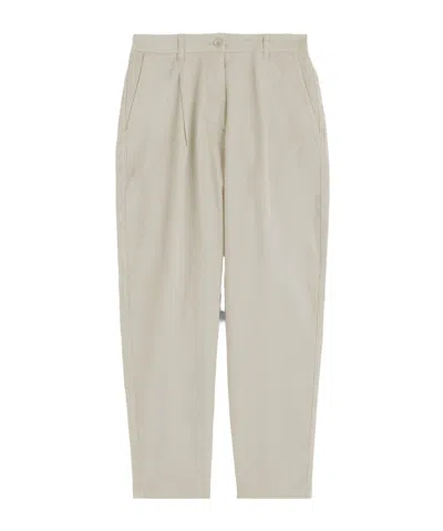 Aspesi Belt Loop Casual Pants In White