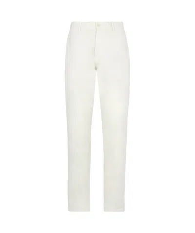 Aspesi Belt Loop Casual Pants In White
