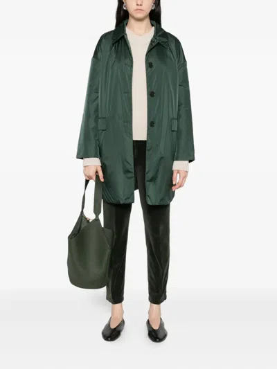 Aspesi Belt-loop Trousers In Green