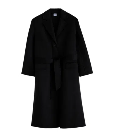 Aspesi Belted Coat In Black