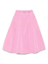 Aspesi Belted Midi Skirt In Pink