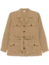 Aspesi Belted Military Jacket In Brown