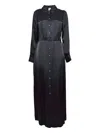 Aspesi Belted Shirt Dress In Black