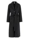 Aspesi Single-breasted Wool Coat In Black