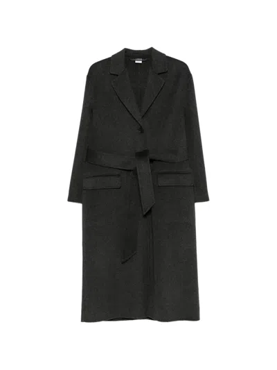 Aspesi Belted Wool Coat In Gray