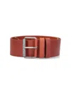 Aspesi Adjustable Belt Straight Cut Multiple Loops In Red