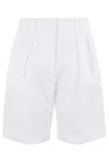 Aspesi Tailored Bermuda Shorts In Bianco