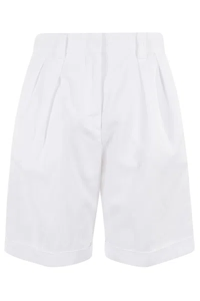Aspesi Tailored Bermuda Shorts In Bianco