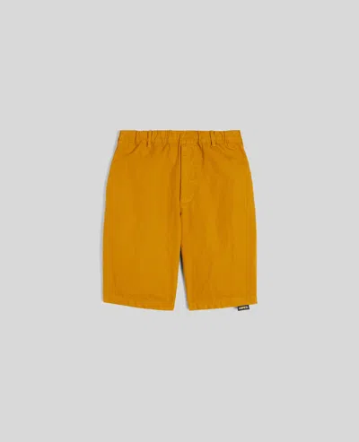 Aspesi Bermuda In Cotone E Lino Spina Di Pesce - Giallo