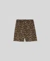 Aspesi Bermuda In Popeline Con Stampa Leopardo - Maculato In Maculato
