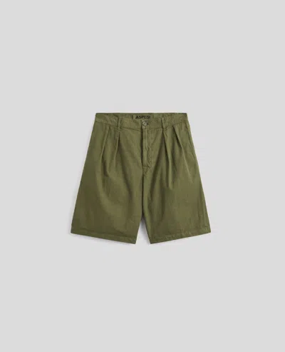 Aspesi Bermuda In Tela Di Cotone - Militare