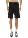 Aspesi Bermuda Shorts With Elastic Waistband And Pockets In Blue