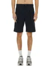 Aspesi Bermuda Shorts With Elastic Waistband And Pockets In Blue
