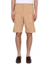 Aspesi Lou Bermuda Shorts Elastic Waistband In Brown