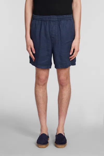 Aspesi Bermuda Roque Shorts In Blue Chanvre