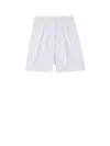 Aspesi Cotton And Linen Gabardine Bermuda Shorts In White