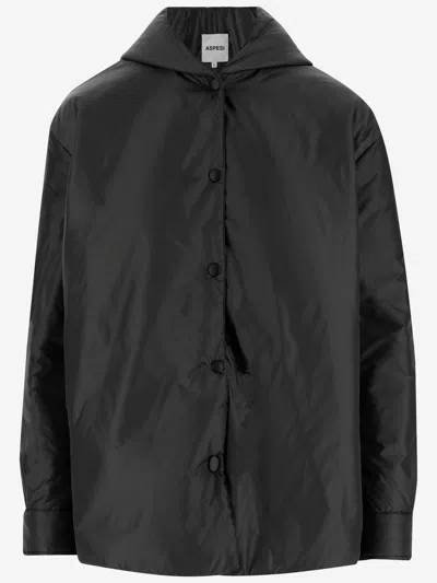 Aspesi Beth Jacket Made Of Nylon In Black