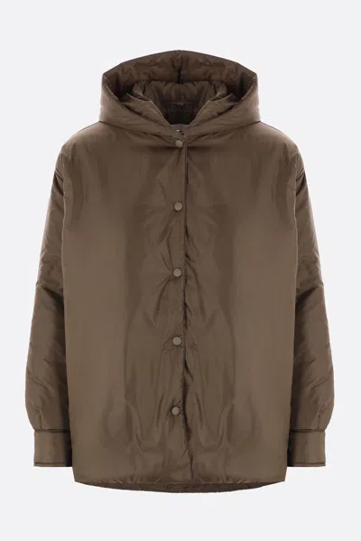 Aspesi Beth Nylon Padded Jacket In Brown
