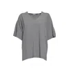 Aspesi Black And White Striped Cotton Silk Knit T-shirt