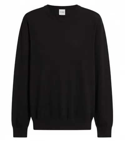 Aspesi Black Cotton Sweaters In Brown