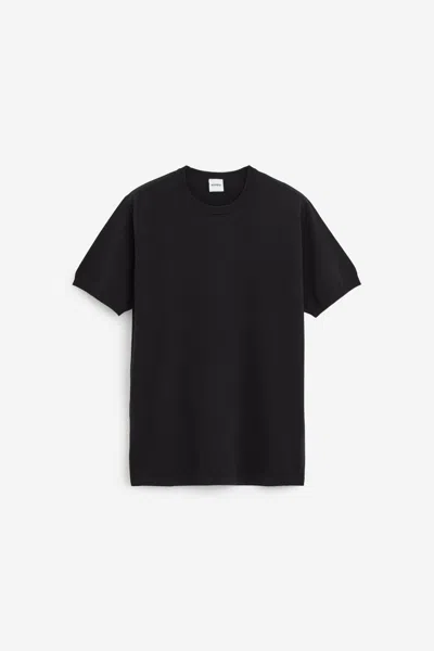 ASPESI BLACK COTTON T-SHIRT