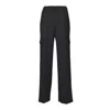 Aspesi Trousers With Multiple Pockets And Elastic Waistband In Black
