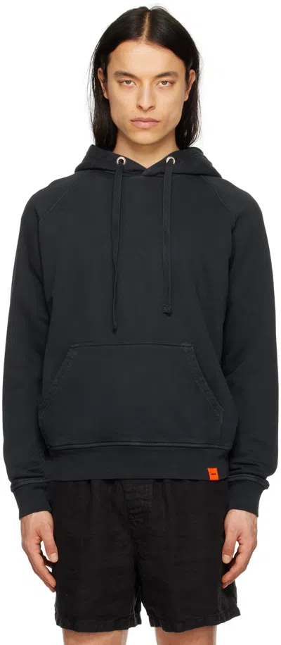 Aspesi Black Drawstring Hoodie In 85241 - Nero / Black