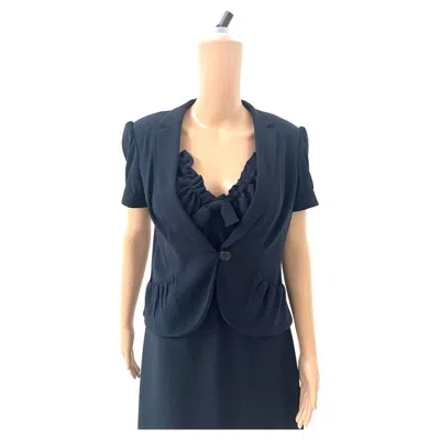 Pre-owned Aspesi Black Dress And Cropped Jacket Set - It 46 - Made In Italy
