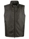 Aspesi Black Polyamide Gilet With High Collar In Multi