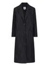 Aspesi Black Single-breasted Technical Fabric Coat In Black