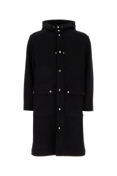 ASPESI BLACK WOOL BLEND PARKA