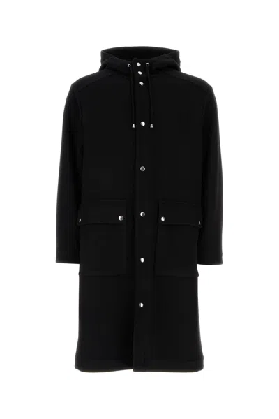 ASPESI BLACK WOOL BLEND PARKA
